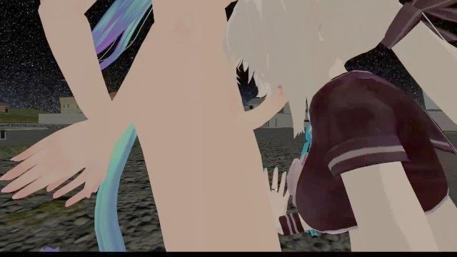 Neko Trap Hatsune Miku Getting Tool Give Head In Vr (no Audio)