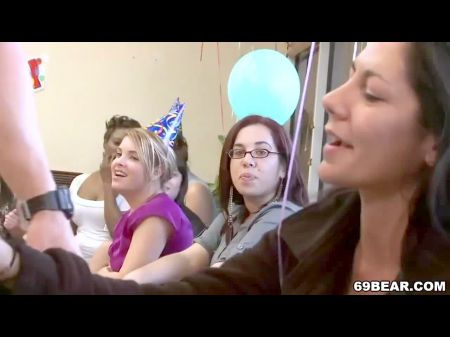 Perfect Females Celebrating Birthday With Male Erotic Dancers