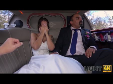 Hunt4k . Random Passerby Scores Uber-sexy Bride In The Wedding Limo